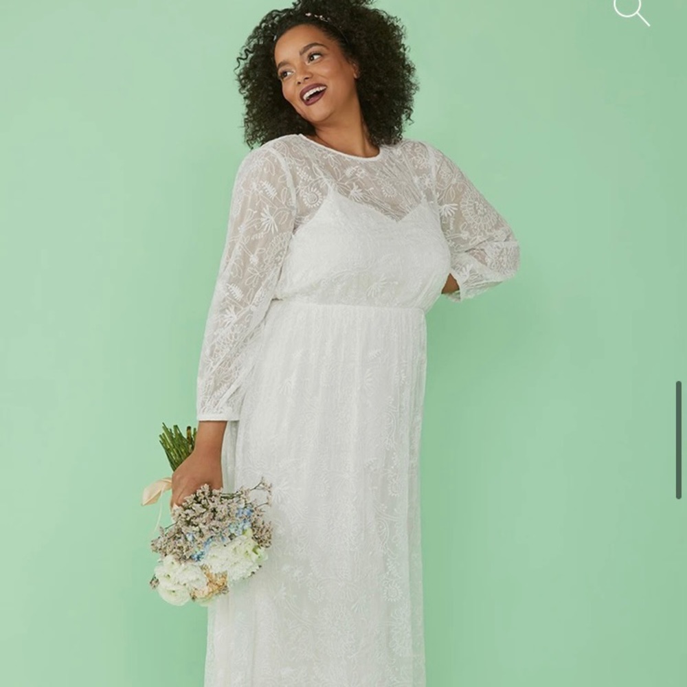 ModCloth white womens 4x dress